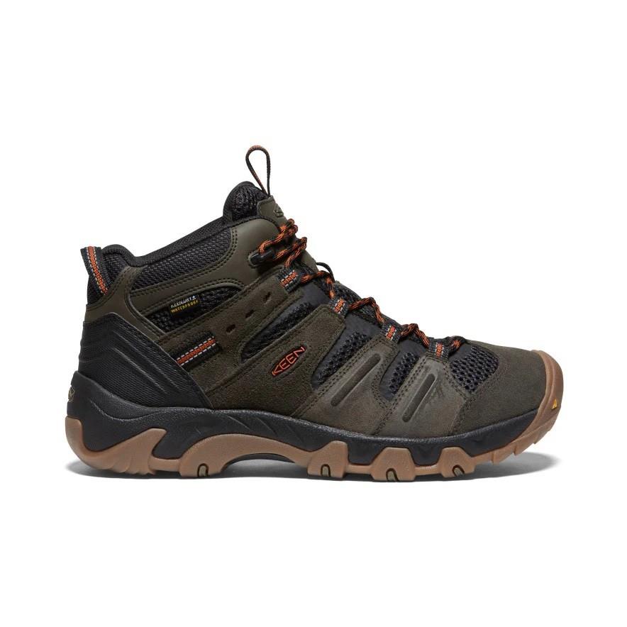 Keen 1028306 Headout Mid WP Black Olive/Fossil Orange Erkek Outdoor Bot