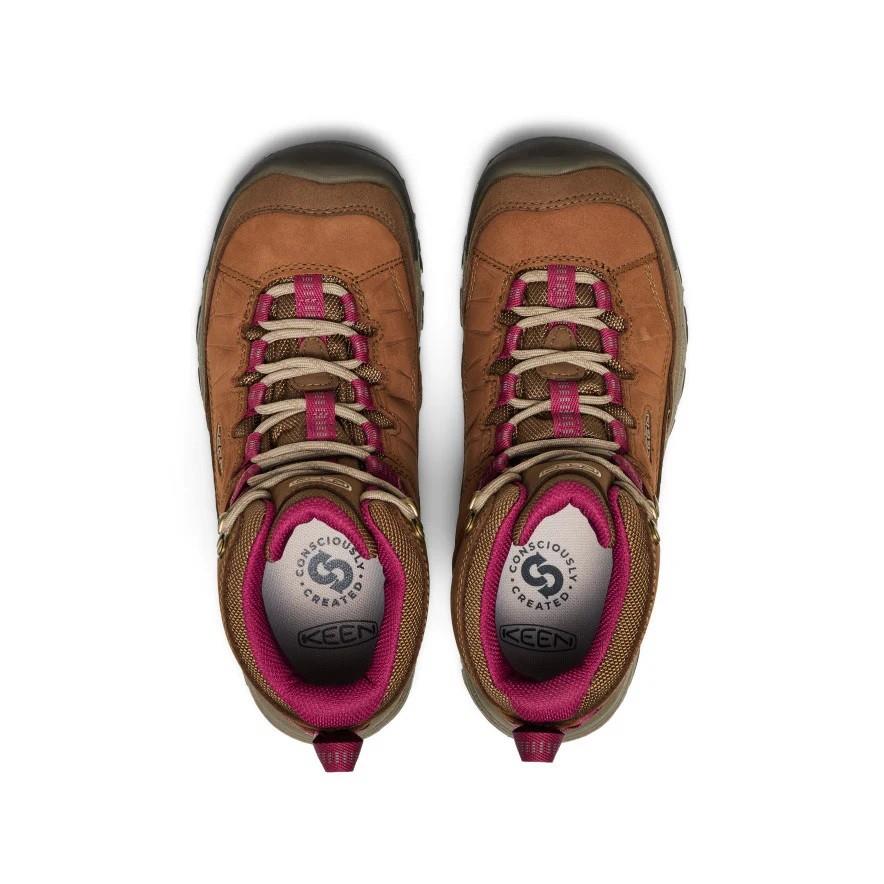Keen 1030689 Targhee IV Mid WP W Bison/BEAUJOLAIS Kadın Outdoor Bot