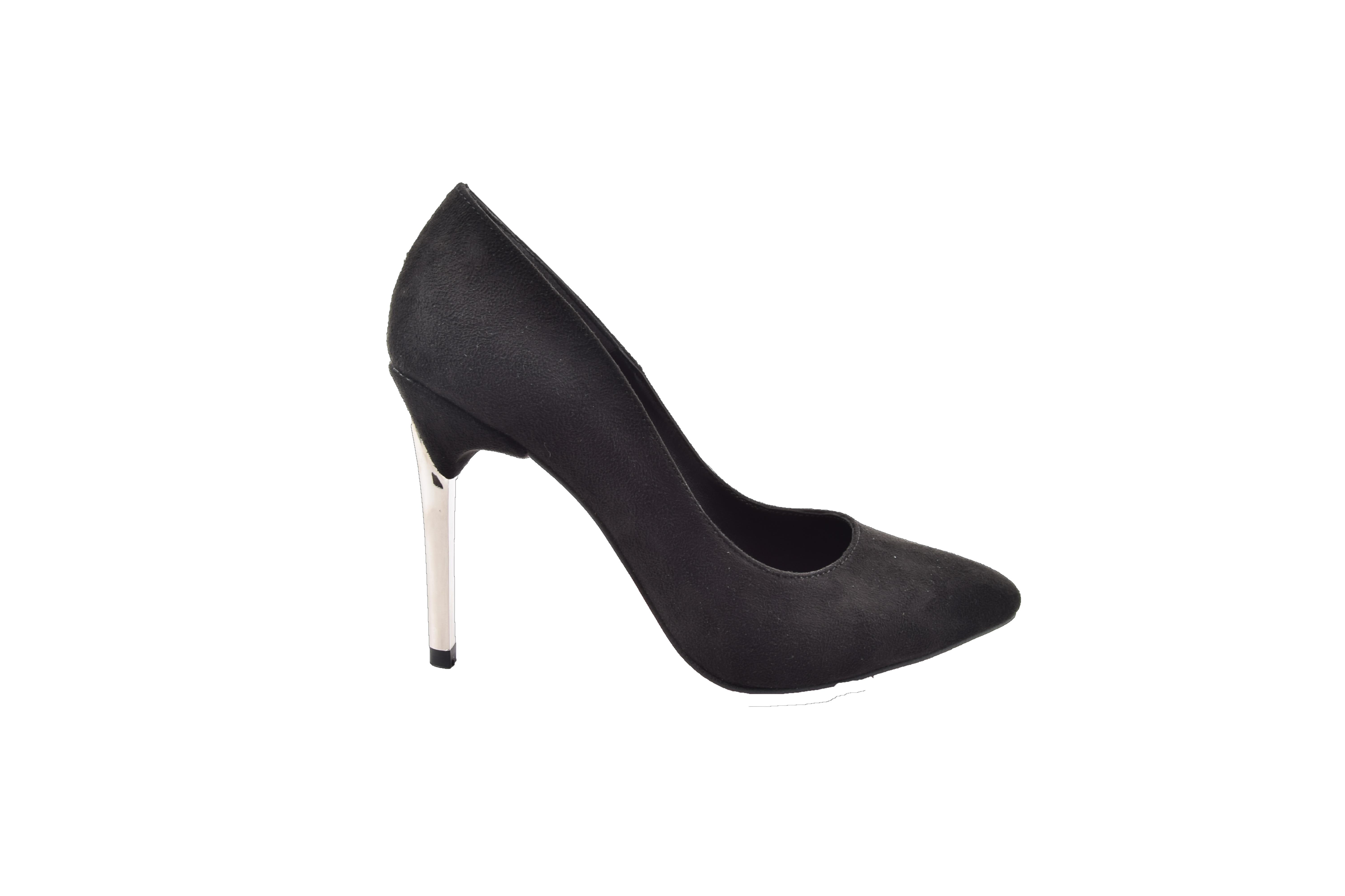 Kuum K 1455 Siyah Süet Stiletto Kadın Ayakkabı