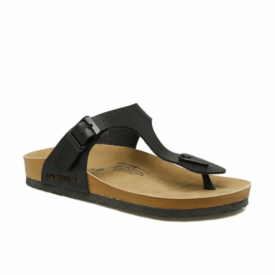 Lumberjack Bite 101017484 Siyah Parmak Arası Kadın Terlik