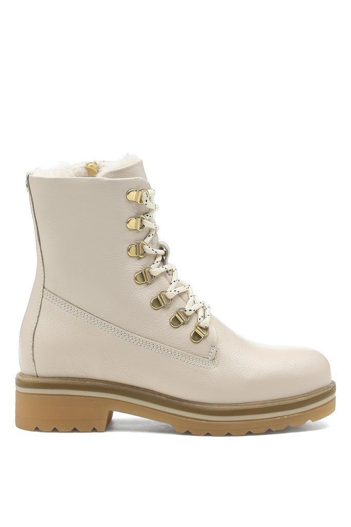 Nine West 101065049 Manlera  Bej Deri Kadın Bot