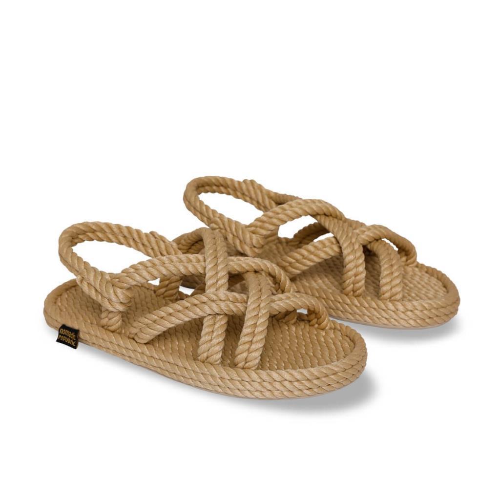 Nomadic Republic Bodrum 0012 Bej Çocuk Halat Sandalet