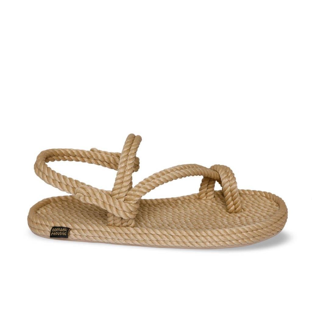 Nomadic Republic HAW.0012.K.T Hawaii Kauçuk Tabanlı Bej Kadın Sandalet