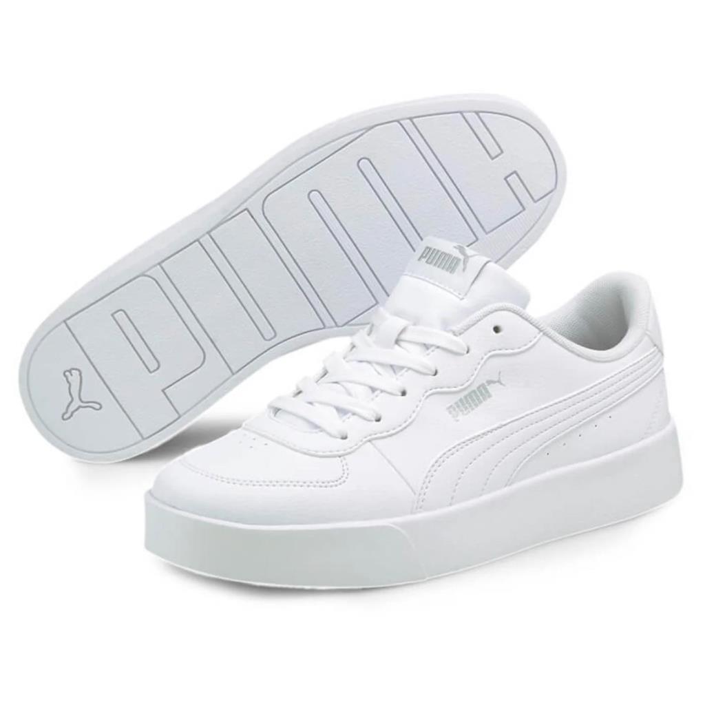Puma 380147 Skye Clean Puma White/White/Silver Kadın Sneaker