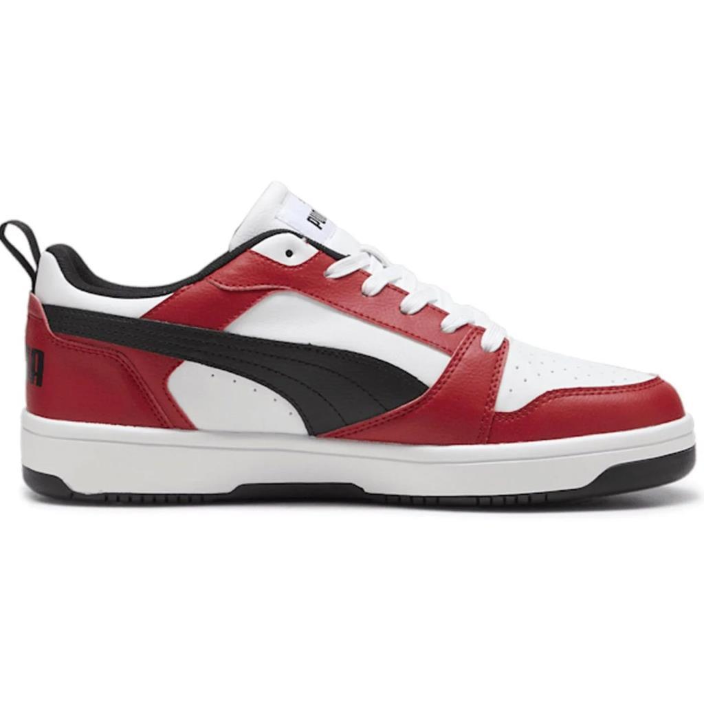 Puma 392328 17 Adults Rebound V6 Low Puma White/Puma Black/Club Red Erkek Sneaker