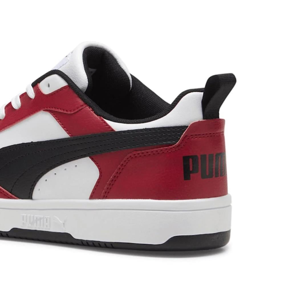 Puma 392328 17 Adults Rebound V6 Low Puma White/Puma Black/Club Red Erkek Sneaker
