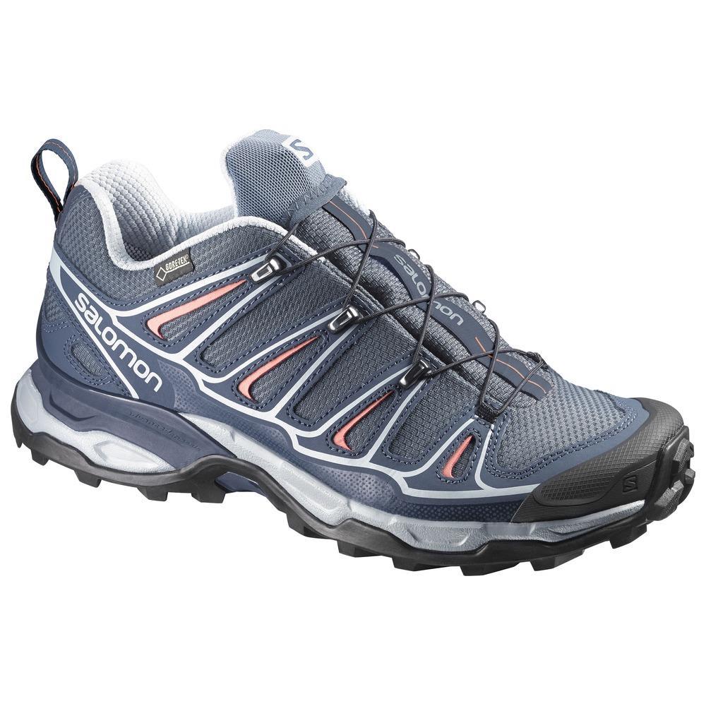 Salomon 371595 X Ultra 2 Gtx W Grey Denim/ Deep Blue/Melon Bloom Kadın Outdoor Ayakkabı