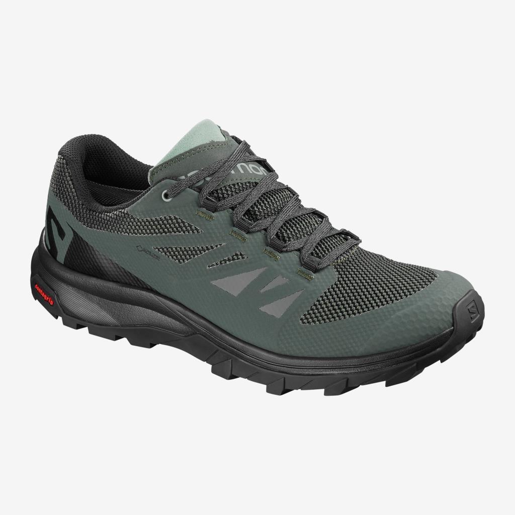 Salomon 404771 OUTline GTX Urban Chic/Black/Green Milieu Erkek Outdoor Ayakkabı