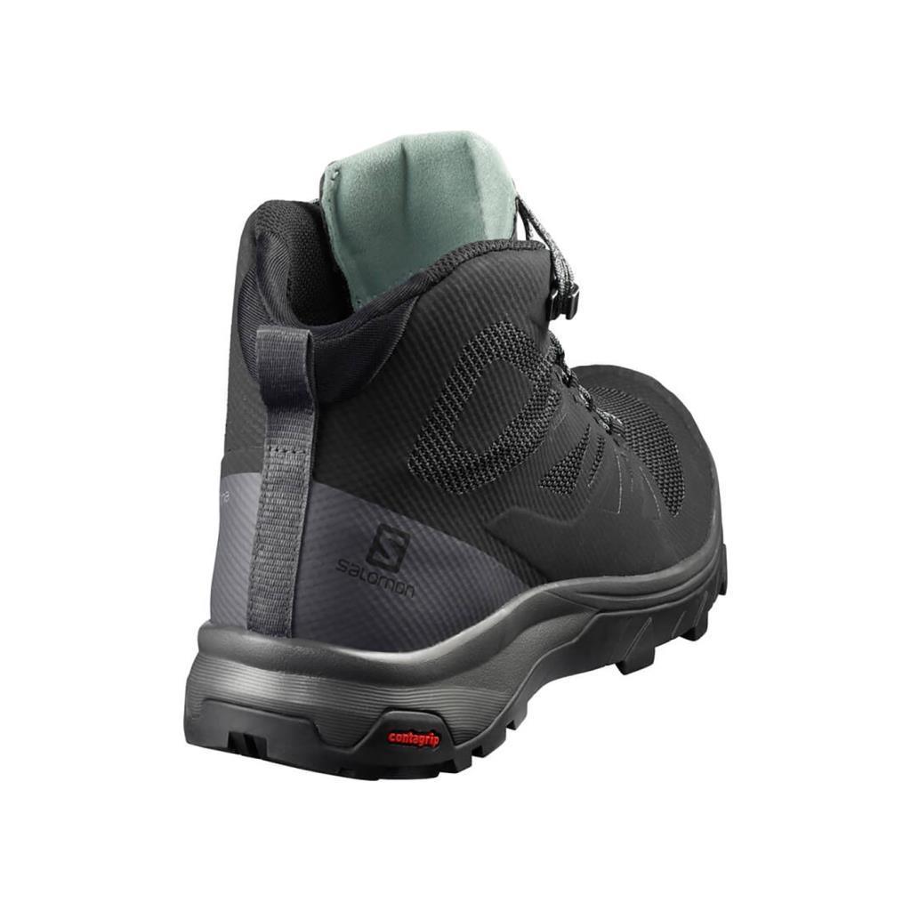 Salomon 404844 Outline Mid GTX W Black/Magnet/Green Milieau Kadın Outdoor Bot