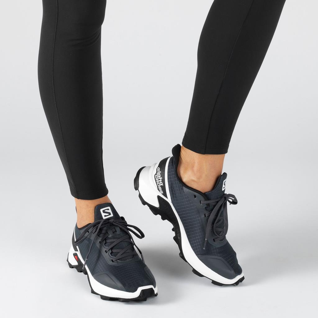 Salomon 408045 Alphacross W İndaİnk/White Black Kadın Outdoor Ayakkabı