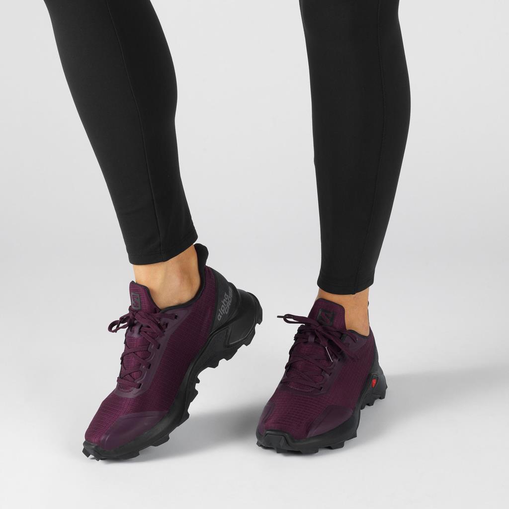 Salomon 408048 Alphacross W Potent Purple/Navy Blazer/inda İnk Kadın Outdoor Ayakkabı