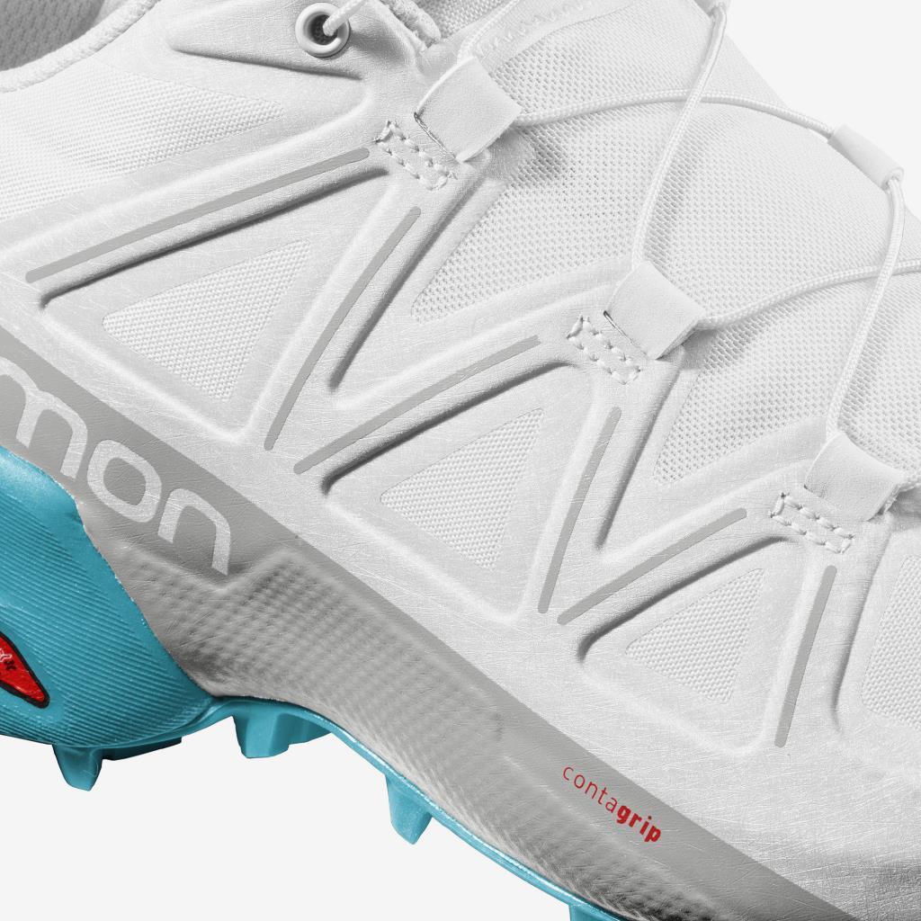Salomon 409687 Speedcross 5 W White/White/BlueBird Kadın Outdoor Ayakkabı