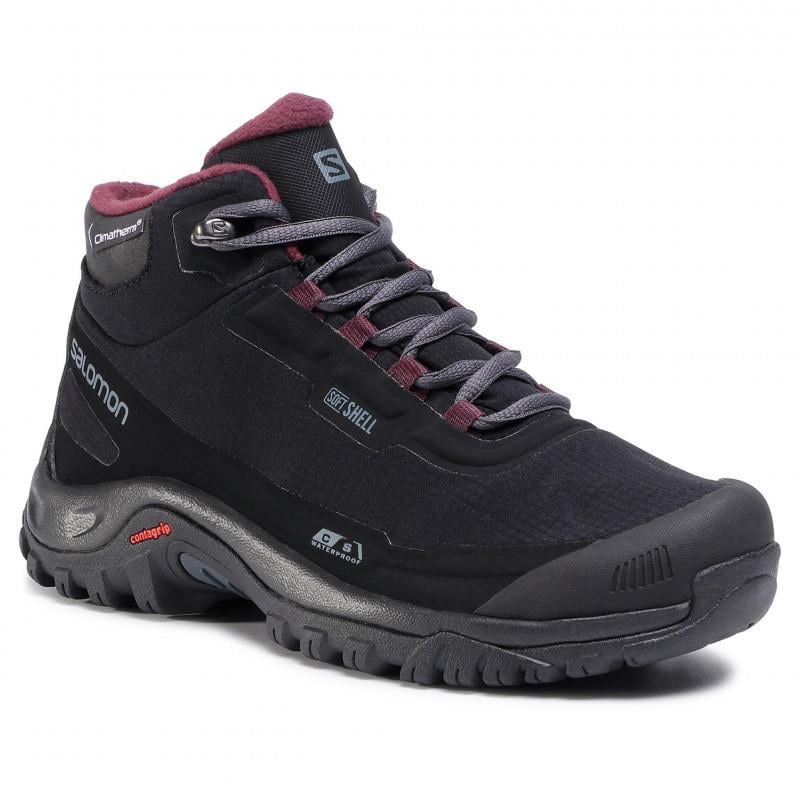 Salomon 411105 Shelter CS WP W Black/Ebony/ WineTasting Kadın Outdoor Bot