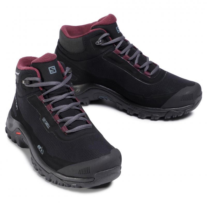 Salomon 411105 Shelter CS WP W Black/Ebony/ WineTasting Kadın Outdoor Bot