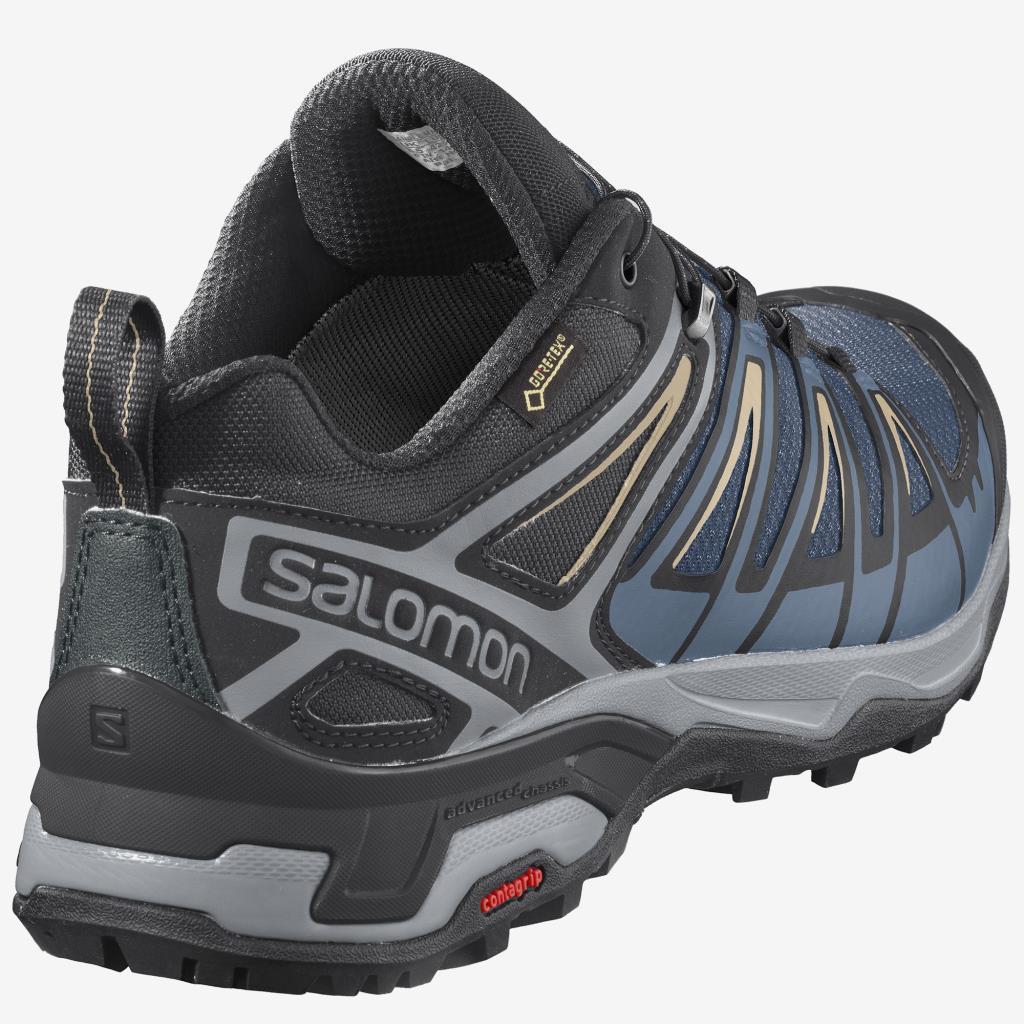 Salomon 411685 X Ultra 3 GTX Dark Denim/Copen Blue/Pale Khaki Erkek Outdoor Ayakkabı