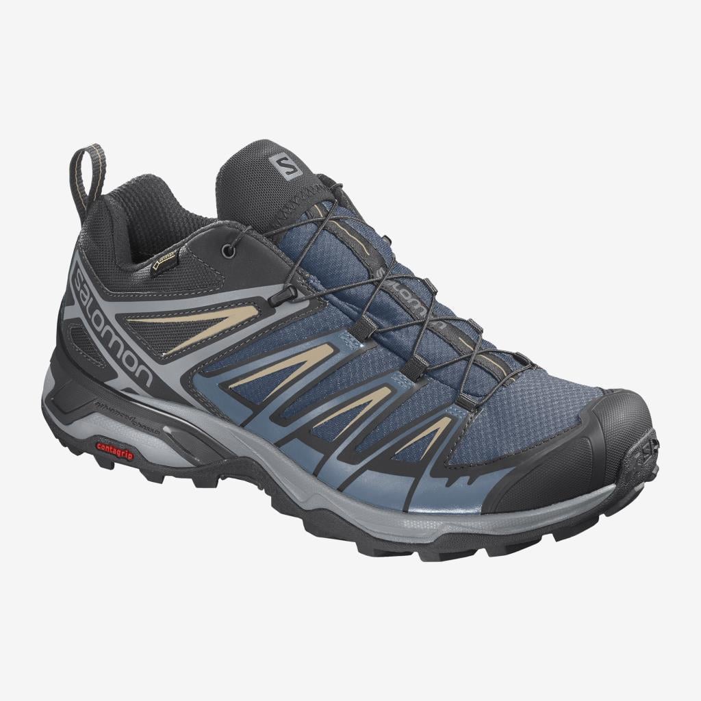 Salomon 411685 X Ultra 3 GTX Dark Denim/Copen Blue/Pale Khaki Erkek Outdoor Ayakkabı