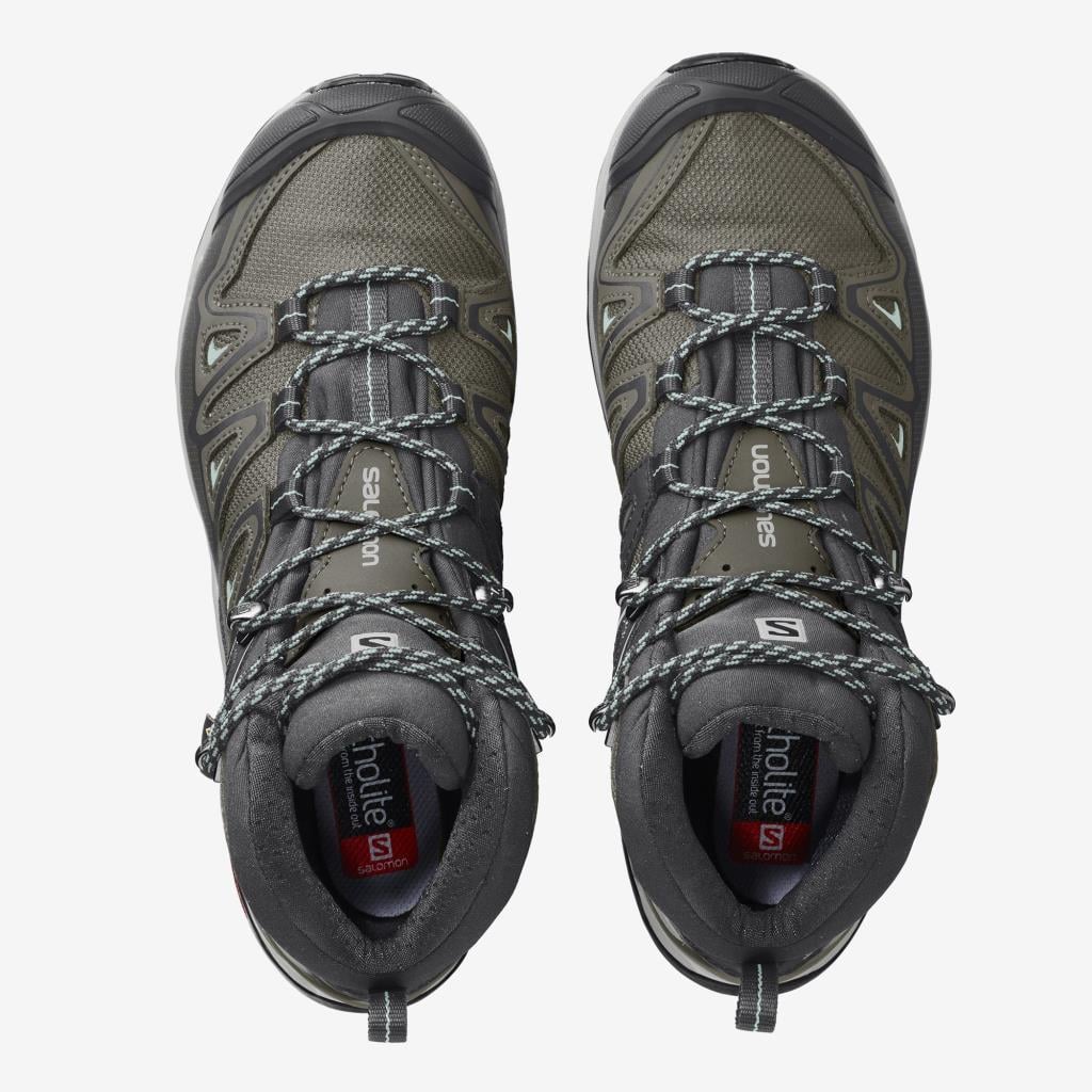 Salomon 412380 X Ultra 3 Mid GTX Olive Nght Black/Icy Mom Kadın Outdoor Bot