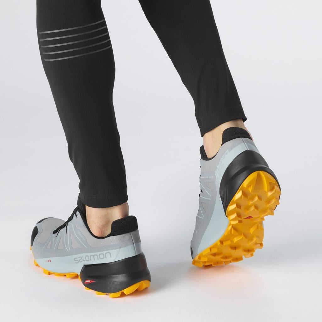 Salomon 414613 Speedcross 5 Gtx Monument/Black/Saffron Erkek Outdoor Ayakkbı