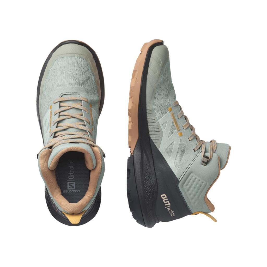 Salomon 415938 OUTpulse Mid GTX W Wrought Iron/Ebony/Blazing Orange Kadın Outdoor Bot