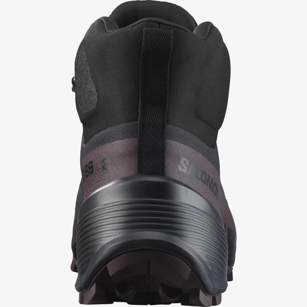 Salomon 417310 Cross Hike Mid GTX 2 W Black/Chocolate Plum/Black Kadın Outdoor Bot