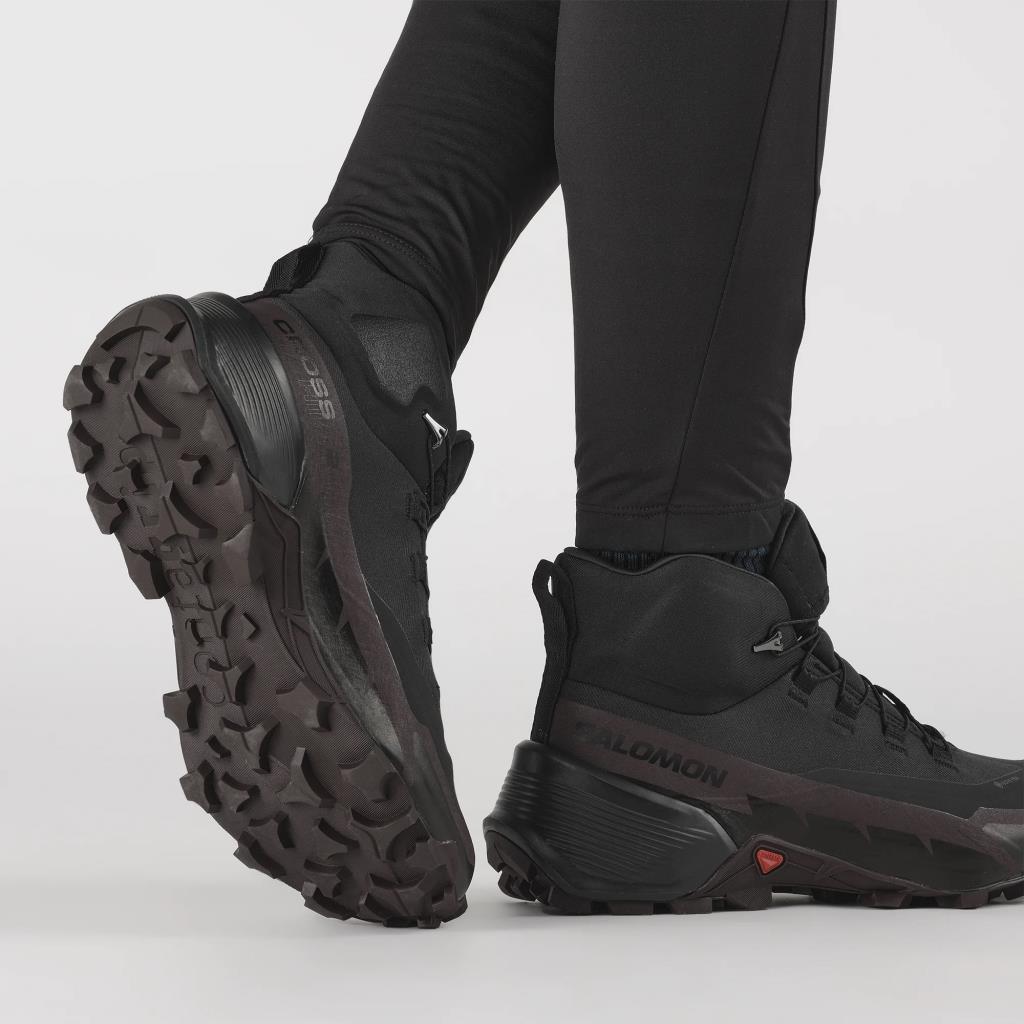 Salomon 417310 Cross Hike Mid GTX 2 W Black/Chocolate Plum/Black Kadın Outdoor Bot