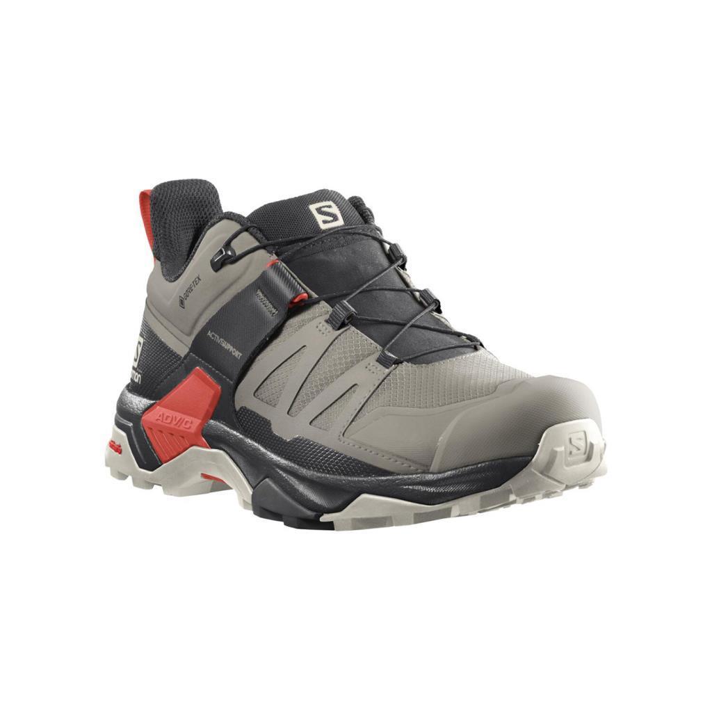 Salomon 417314 X Ultra 4 Gtx Vintage Khaki/Black/Cherry Tomato Erkek Outdoor Ayakkabı