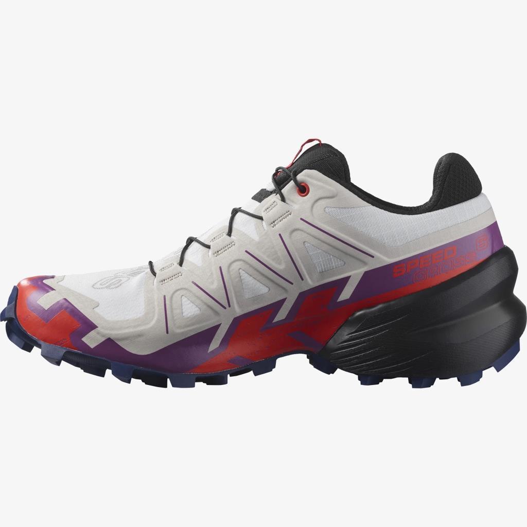 Salomon 417432 Speedcross 6 W White/Sparkling Grape/Fiery Red Kadın Outdoor Ayakkabı