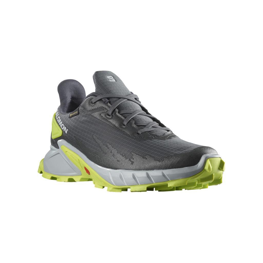Salomon 470667 Alphacross 4 GTX Ebony/Pearl Blue/Acid Lime Erkek Outdoor Ayakkabı