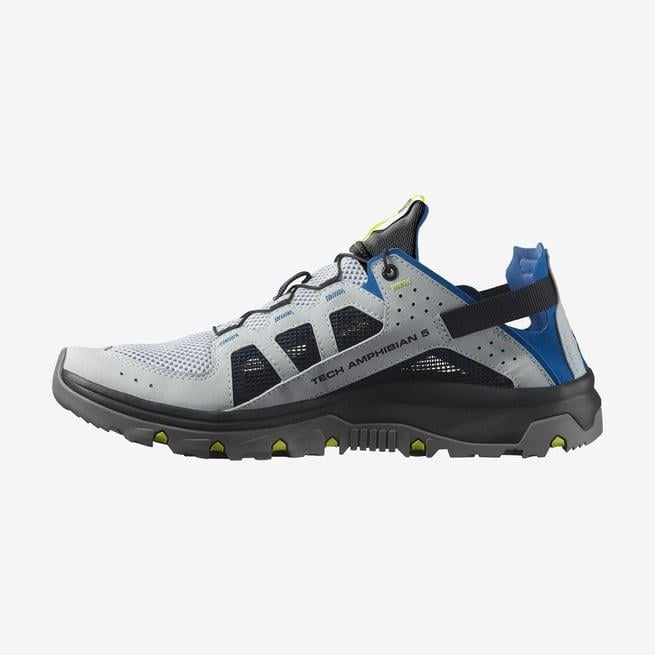 Salomon 471138 Techamphibian 5 Pearl Blue/Lapis Blue/Safety Yellow Erkek Outdoor Ayakkabı