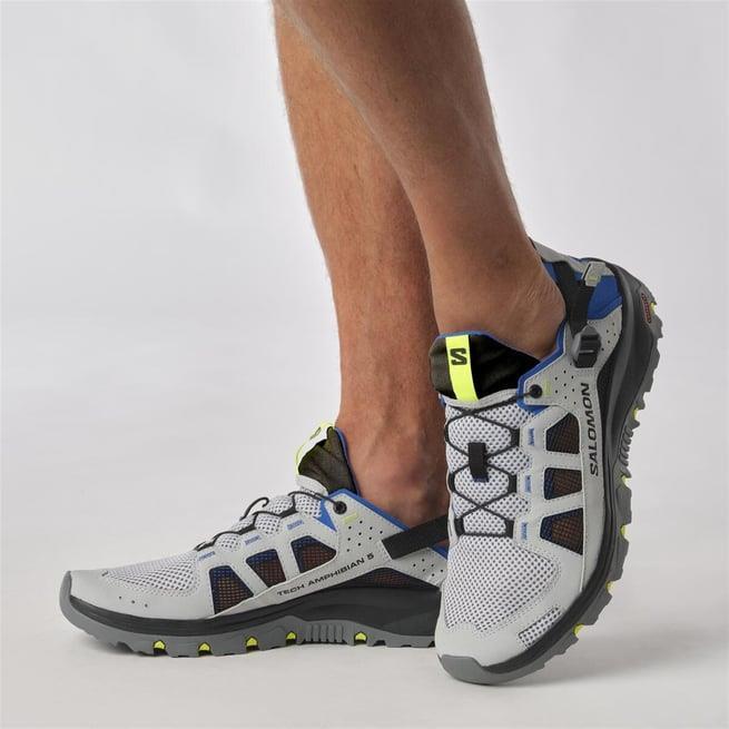 Salomon 471138 Techamphibian 5 Pearl Blue/Lapis Blue/Safety Yellow Erkek Outdoor Ayakkabı