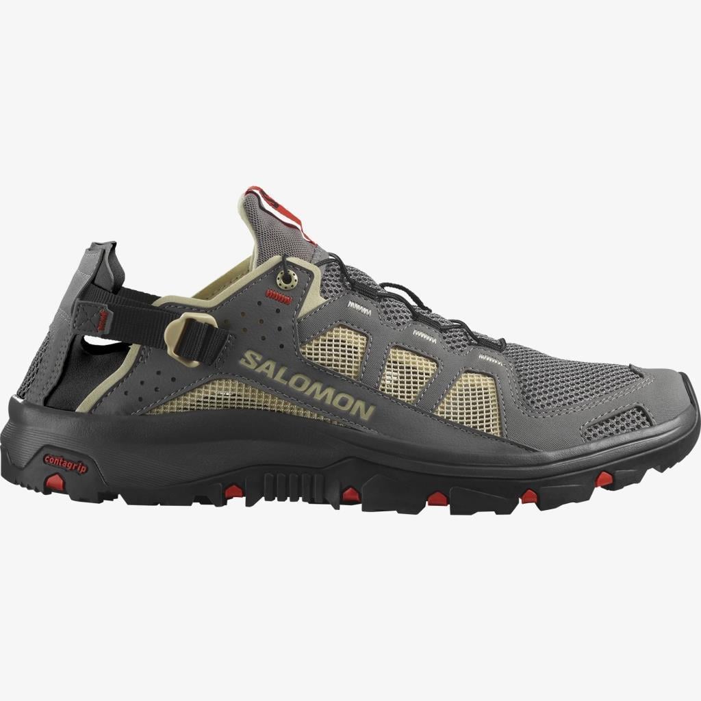 Salomon 471149 Techamphibian 5 Pewter/Moth/Fiery Red Erkek Outdoor Ayakkabı