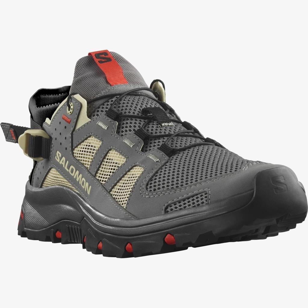Salomon 471149 Techamphibian 5 Pewter/Moth/Fiery Red Erkek Outdoor Ayakkabı