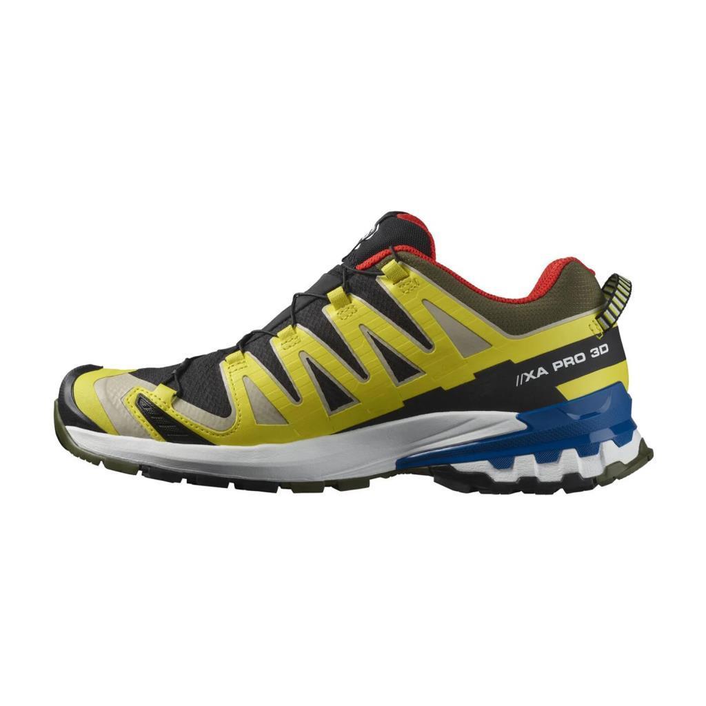 Salomon 471190 Xa Pro 3D V9 GTX Black/Buttercup/Lapis Blue Erkek Outdoor Ayakkabı