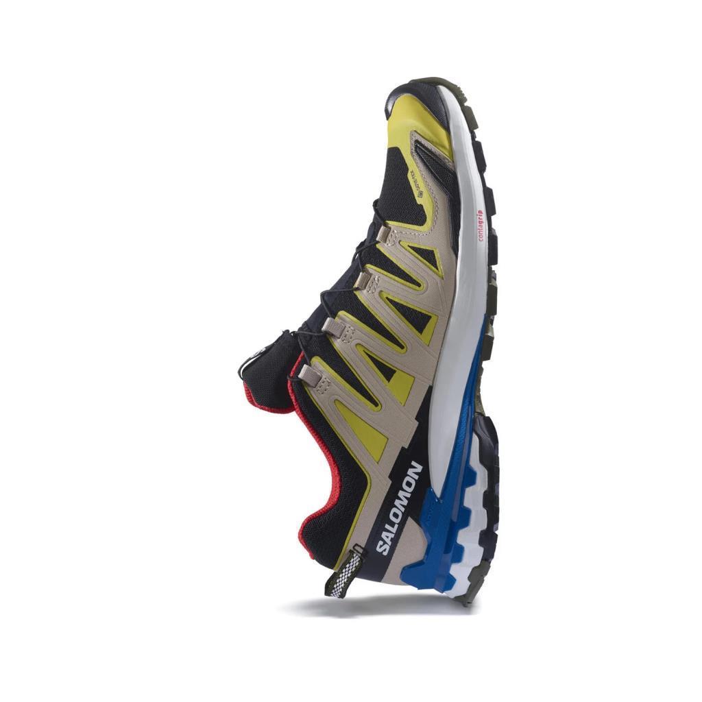Salomon 471190 Xa Pro 3D V9 GTX Black/Buttercup/Lapis Blue Erkek Outdoor Ayakkabı