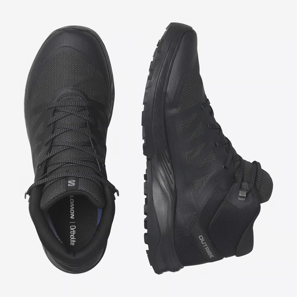 Salomon 471435 OUTrise Mid GTX Black/Black/Phantom Erkek Outdoor Bot