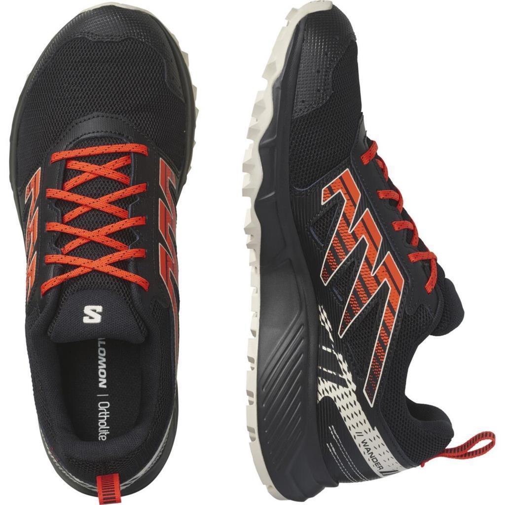 Salomon 471526 Wander Black/Rainy Day/Scarlett Ibis Erkek Outdoor Ayakkabı