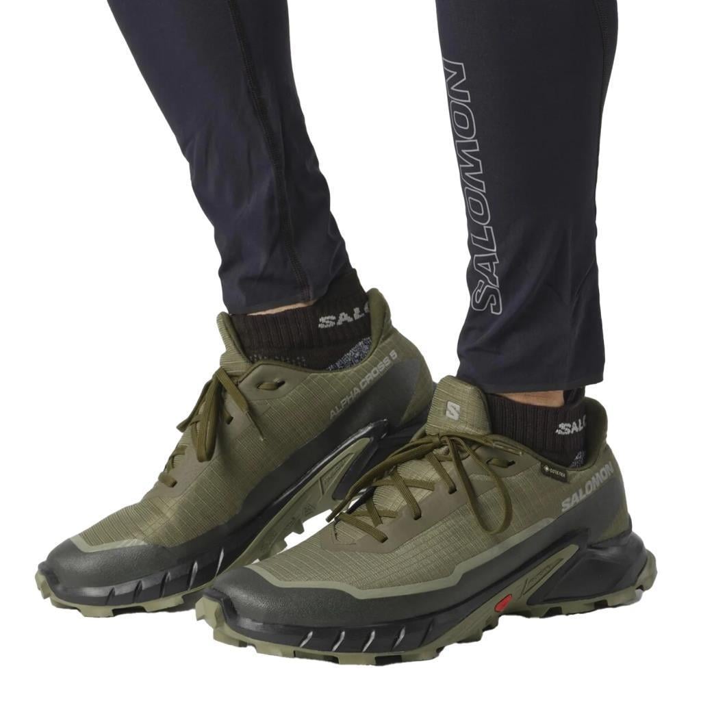 Salomon 473103 Alphacross 5 GTX Olive Night/Black/Deep Lichen Green Erkek Outdoor Ayakkabı