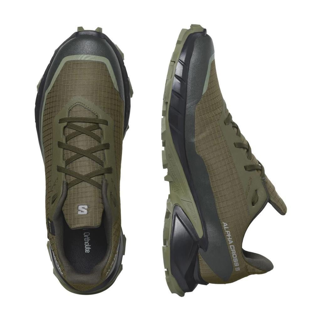 Salomon 473103 Alphacross 5 GTX Olive Night/Black/Deep Lichen Green Erkek Outdoor Ayakkabı