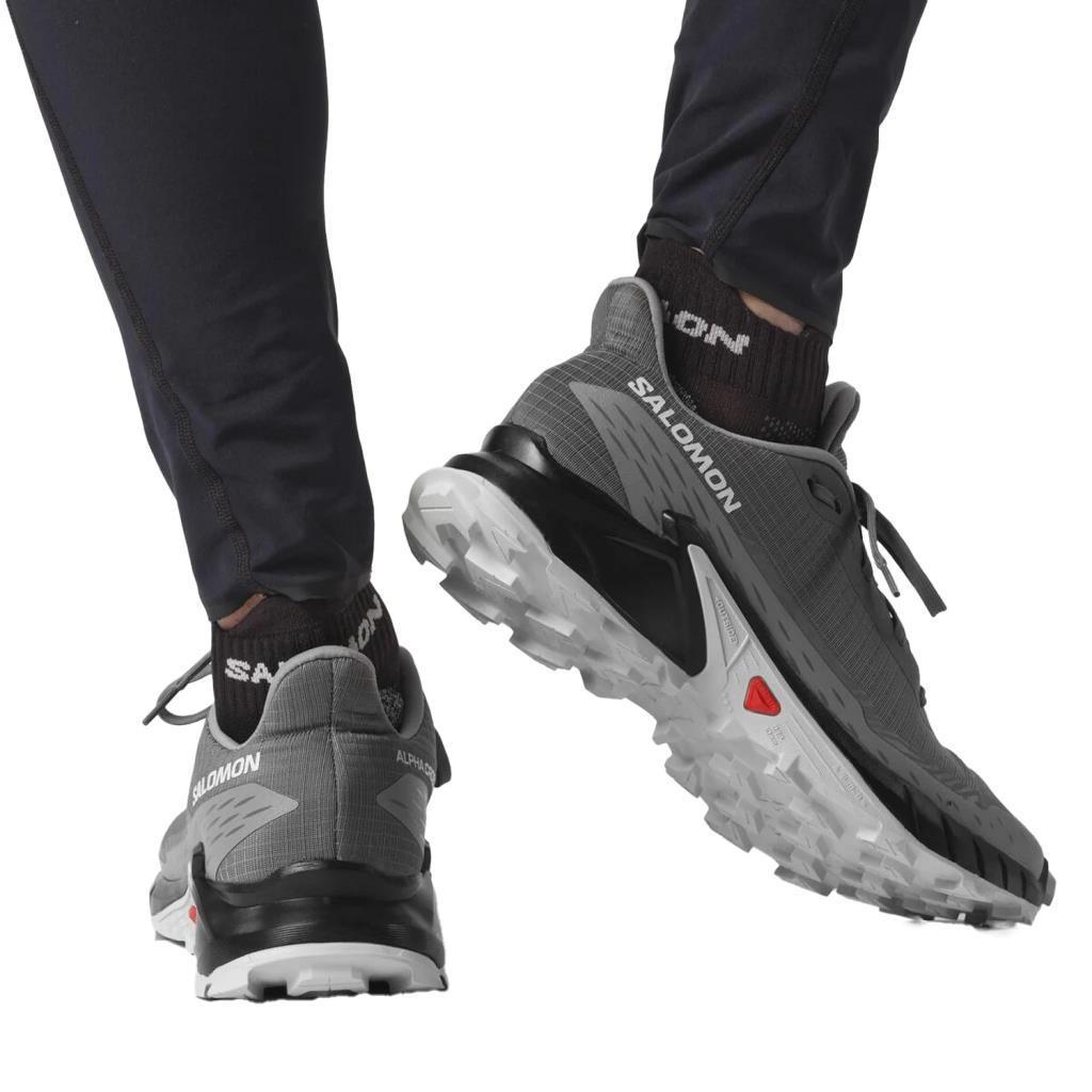 Salomon 473133 Alphacross 5 Pewter/Black/Ghost Gray Erkek Outdoor Ayakkabı