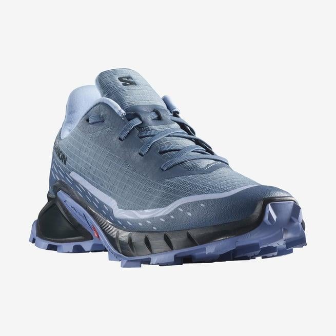 Salomon 473135 Alphacross 5 W Bering Sea/Carbon/Blue Heron Kadın Outdoor Ayakkabı