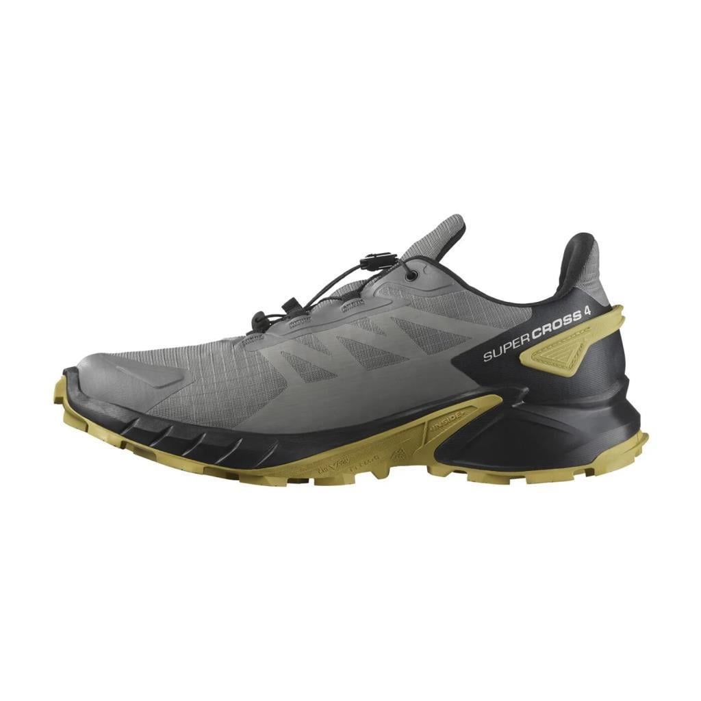 Salomon 473172 Supercross 4 GTX Pewter/Black/Cress Green Erkek Outdoor Ayakkabı