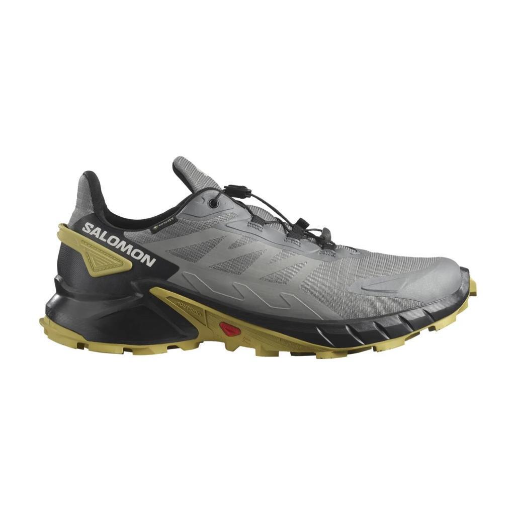 Salomon 473172 Supercross 4 GTX Pewter/Black/Cress Green Erkek Outdoor Ayakkabı