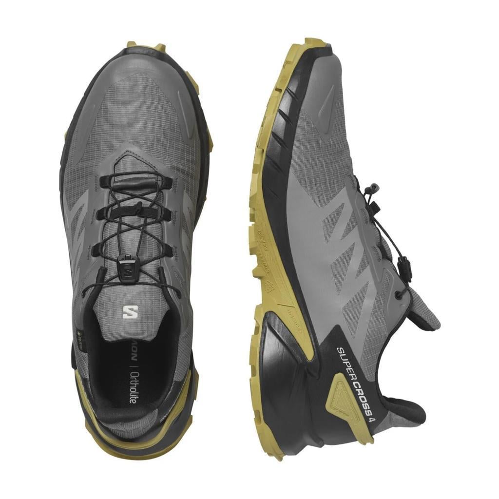 Salomon 473172 Supercross 4 GTX Pewter/Black/Cress Green Erkek Outdoor Ayakkabı