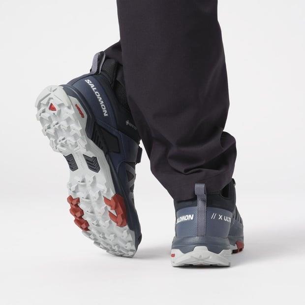 Salomon 473765 X Ultra 4 GTX Carbon/Bering Sea/Pearl Blue Erkek Outdoor Ayakkabı