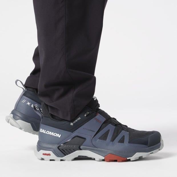Salomon 473765 X Ultra 4 GTX Carbon/Bering Sea/Pearl Blue Erkek Outdoor Ayakkabı