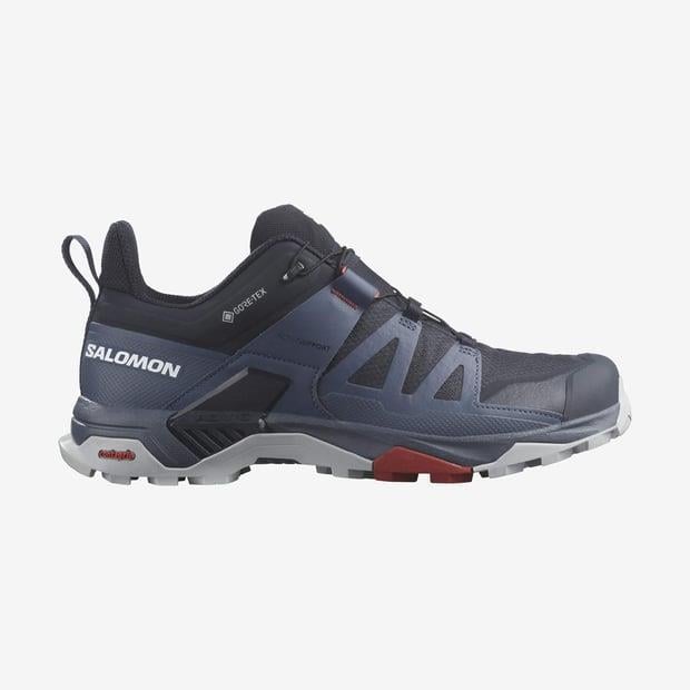 Salomon 473765 X Ultra 4 GTX Carbon/Bering Sea/Pearl Blue Erkek Outdoor Ayakkabı