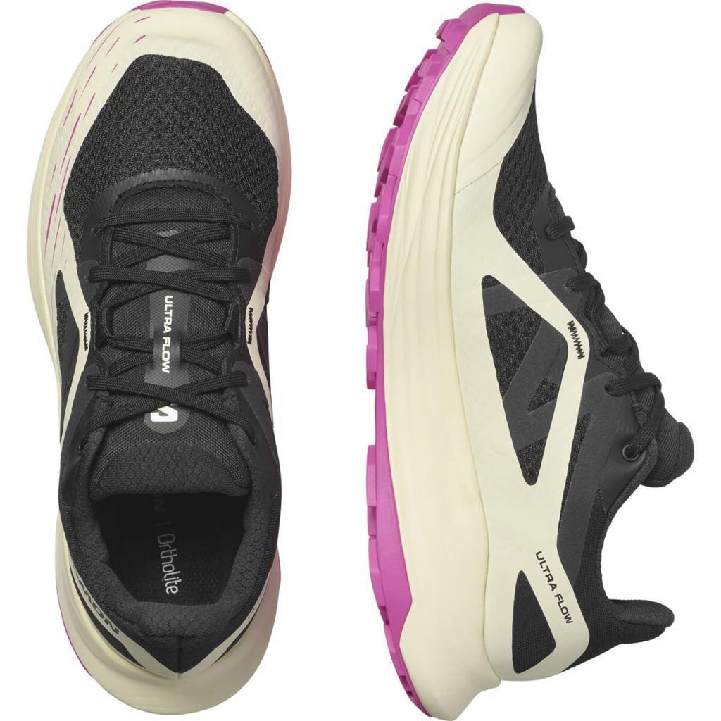 Salomon 474509 Ultra Flow W Black/Transparent Yellow/Rose Violet Kadın Outdoor Ayakkabı