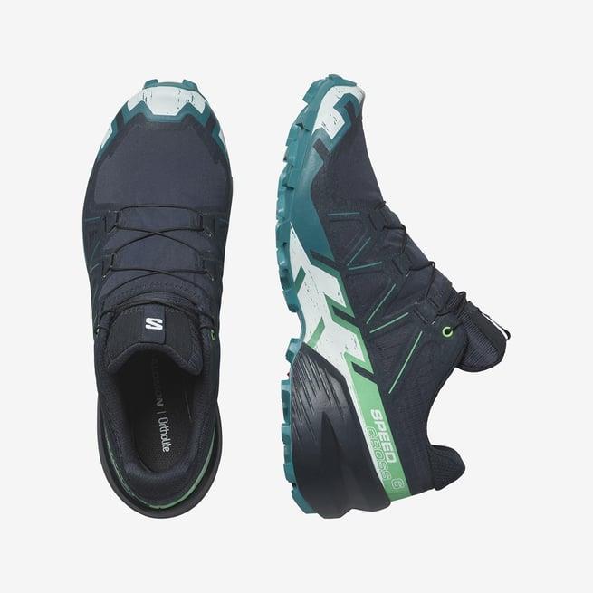 Salomon 474653 Speedcross 6 Carbon/Tahitian Tide/White Erkek Outdoor Ayakkabı