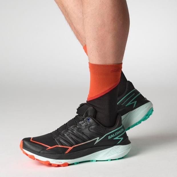 Salomon 475609 Thundercross Black/Cherry Tomato/Electric Green Erkek Outdoor Ayakkabı