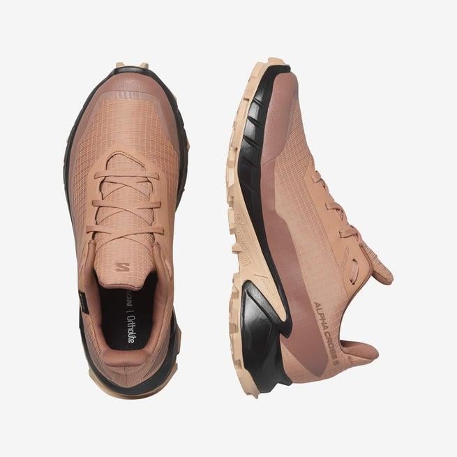 Salomon 475951 Alphacross 5 GTX W Cork/Black/Hazelnut Kadın Outdoor Ayakkabı